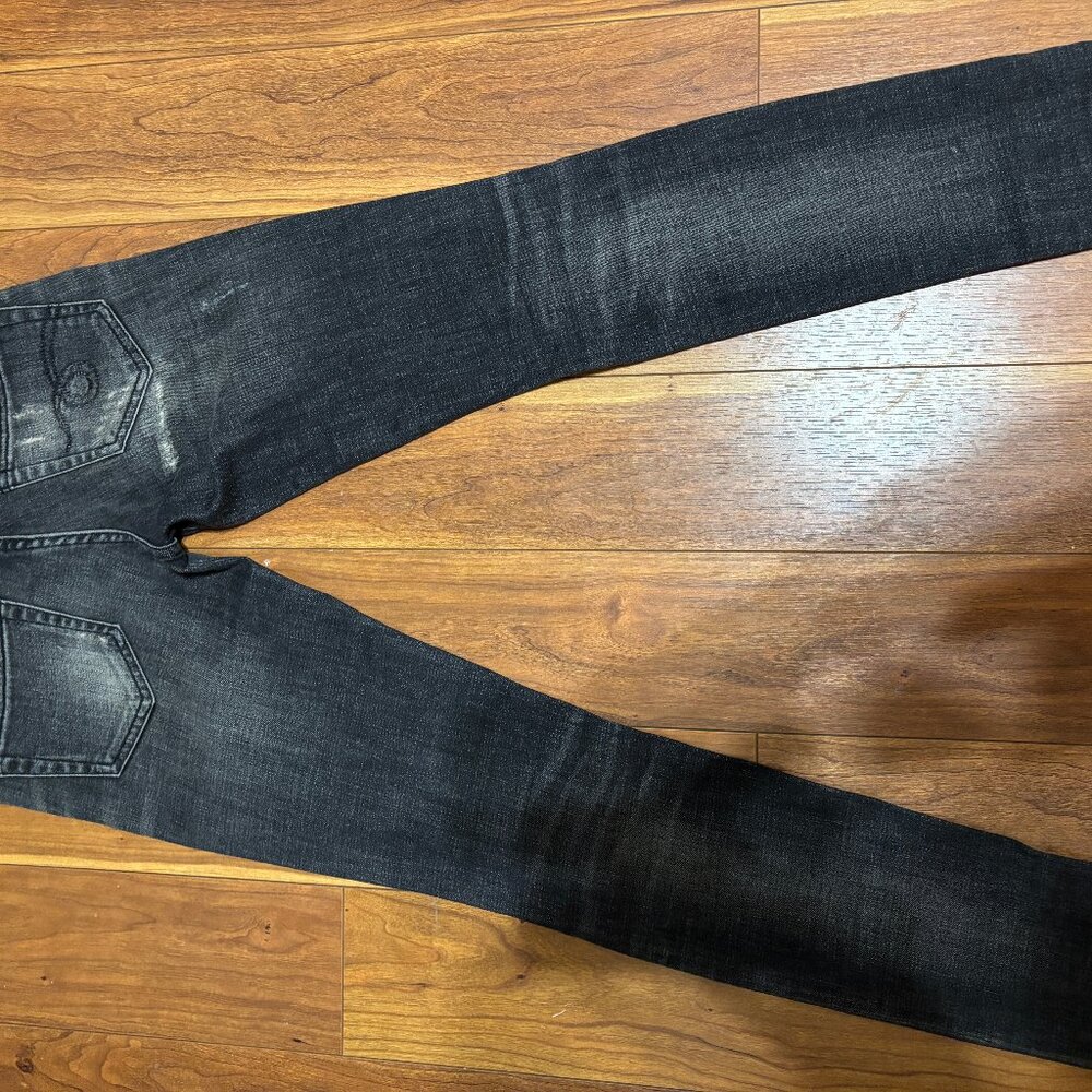 R13 Alison distressed skinny black jeans size 26 - Picture 7 of 12